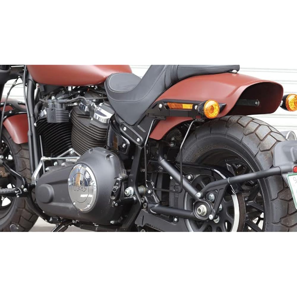 Kijima Motorcycle Bike Parts Saddle Bag Guard DHW Black Harley FXFB Fat Bob 2018~ HD-07909