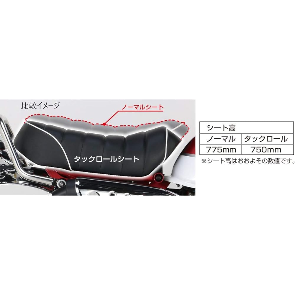 KITACO Tuck Roll Sheet (White Piping/Check Pattern) Monkey 125 (JB02) 610-1300190