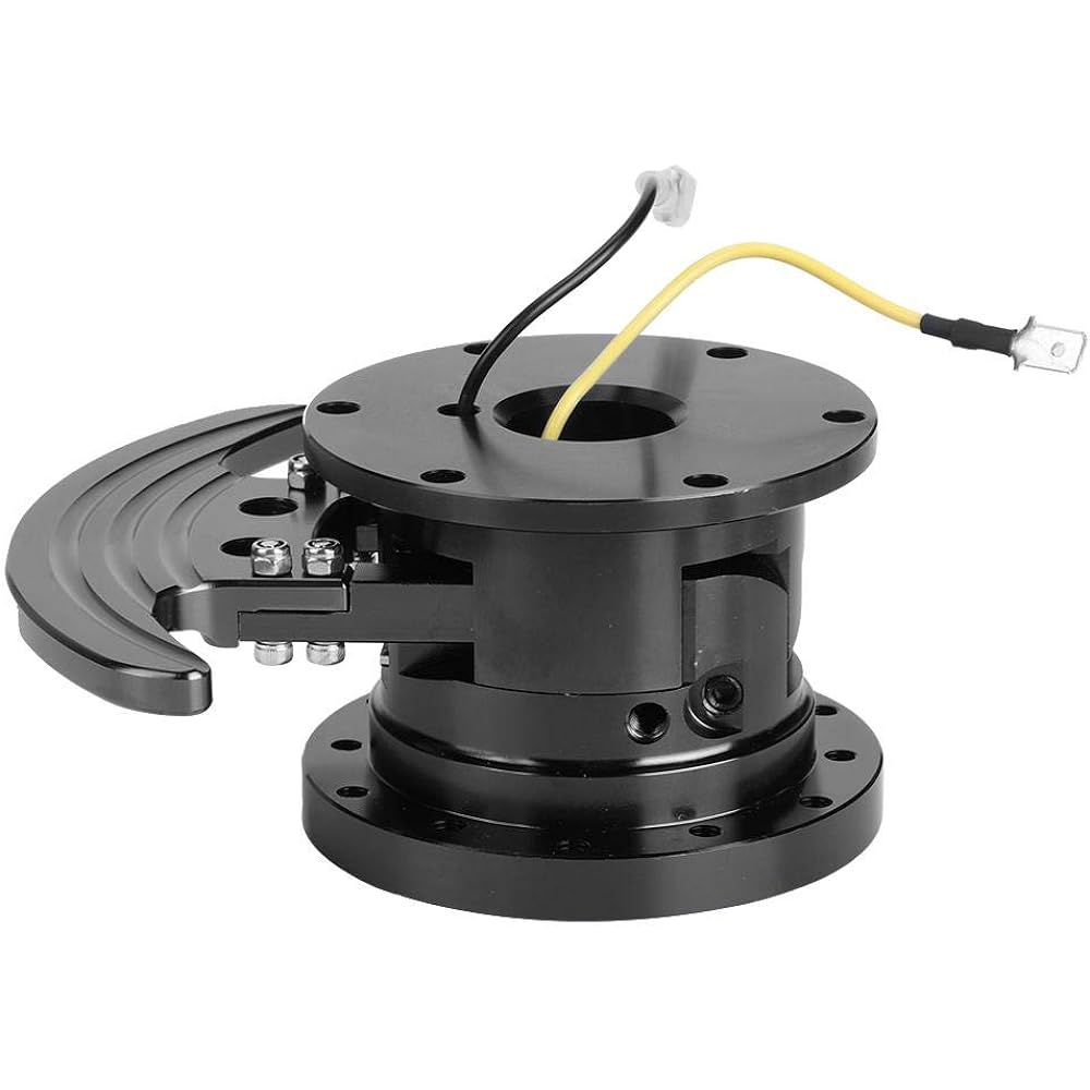 Steering Wheel Hub Adapter Tilt Flip Racing Steering Wheel Quick Release Hub Kit Removable Adapter (Black)