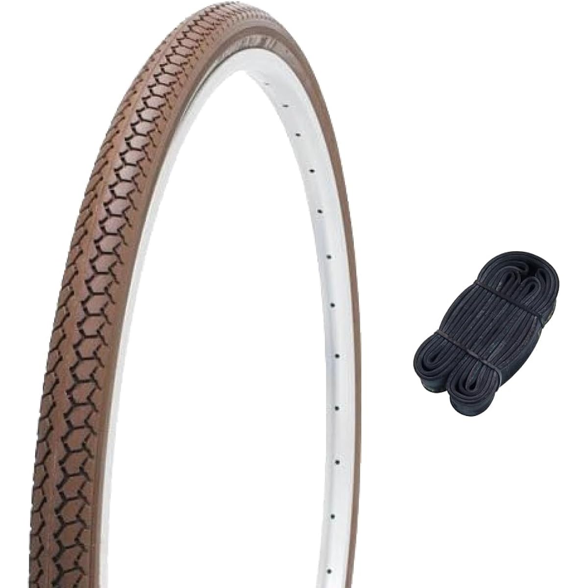Shinko 26 inch bicycle tire 1.2mm thick tube set DEMING L/L 26×1 3/8 Brown W/O SR078 60156