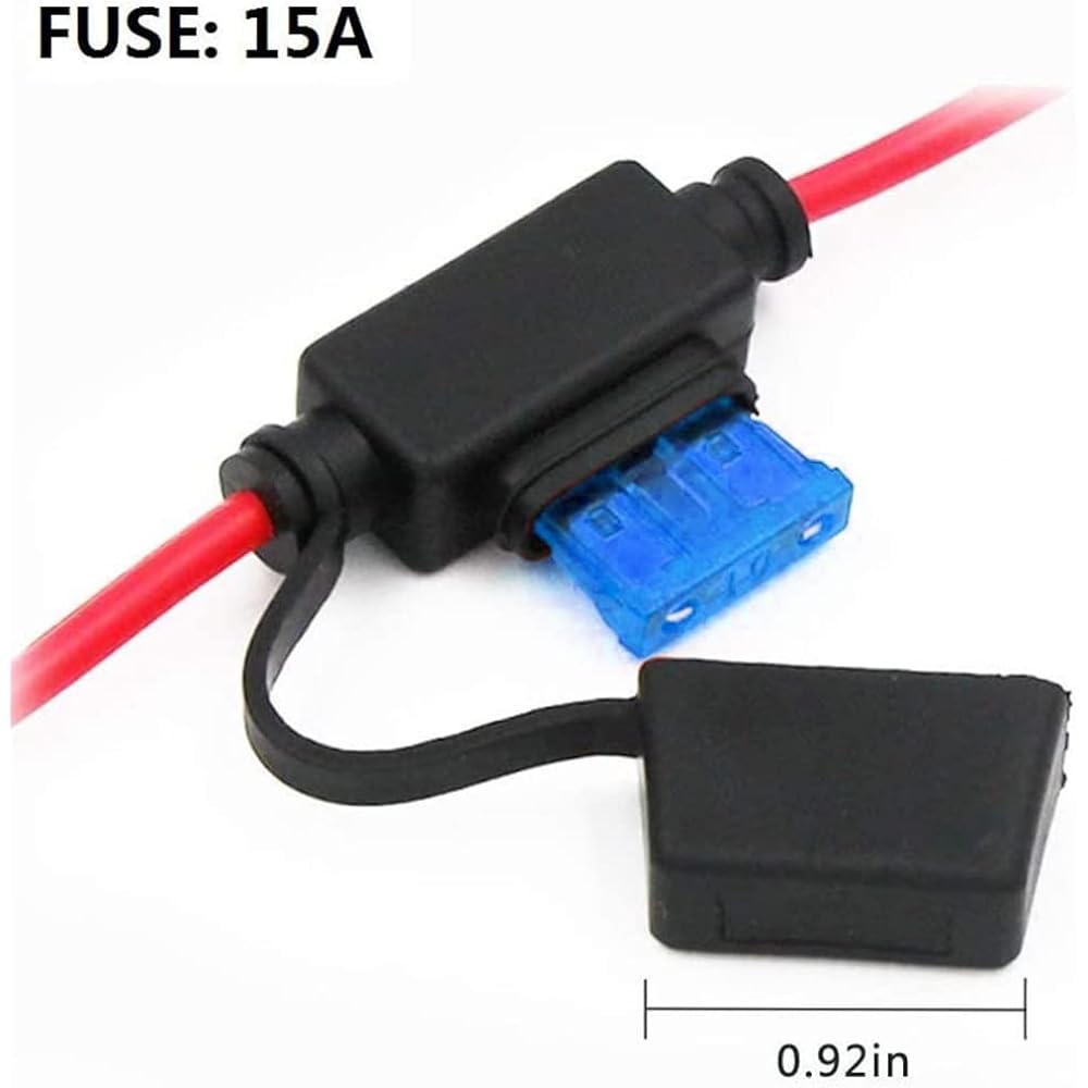 13 feet 12V female cigarette writer socket battery battery eyelet ring terminal 12 bolt extension cord outlet adapter plug power supply power power DC Cigarette charger Charger accessories kit 15 fuse (13 feet)