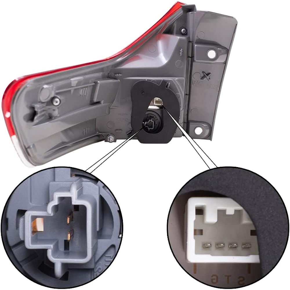 Replacement passenger seat tail light quarter mount 2011-2014 Toyota Siena EXCEPT SE