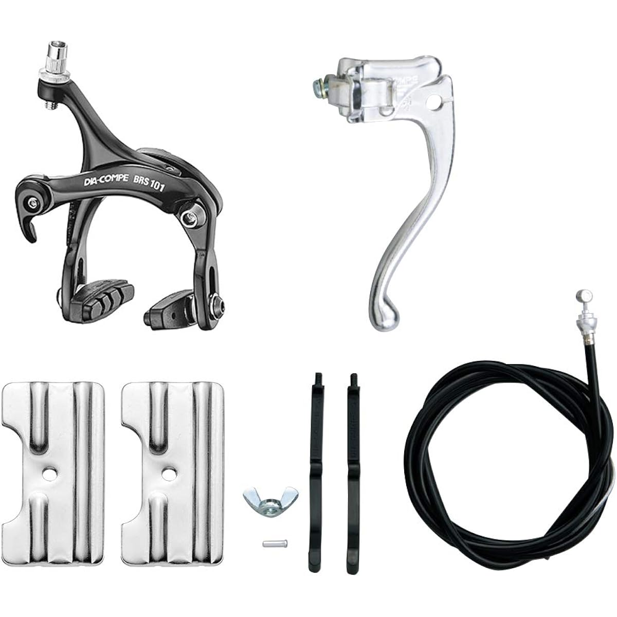 DIA-COMPE 101 TRACK BRAKE SET forRear BRS101 BRS-101 Track Brake Set Black (101PISTOSETforRear)