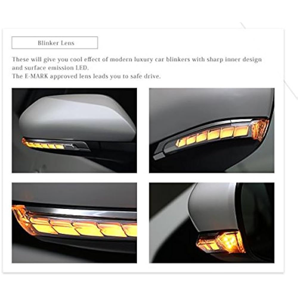 Prius 50 series PRIUS ZVW50 Prius PHV ZVW52 Camry 70 AXVH70 LED Flowing door mirror turn signal Inner chrome Option lamp white LED AVEST VerticalArrow