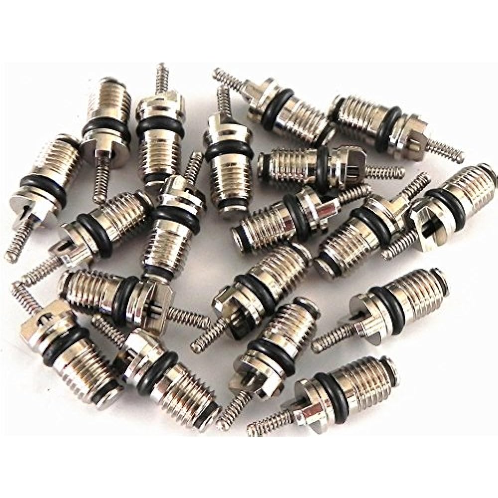 zmart R134a Valve Core 100 Pieces HNBR Mushi Rubber Air Conditioner R134 Cutoff Backflow Valve Core Charge Cold Medium Interface
