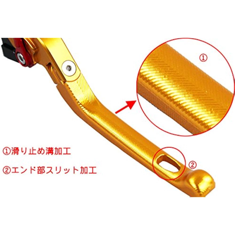 3D foldable adjustment lever brake & clutch set Lever color: Black Adjustment color: Red (X-11)/(CB400SF HYPER VTEC Revo /CB400SB NC42 ABS car)/(CB400SF VTEC NC39 early model)