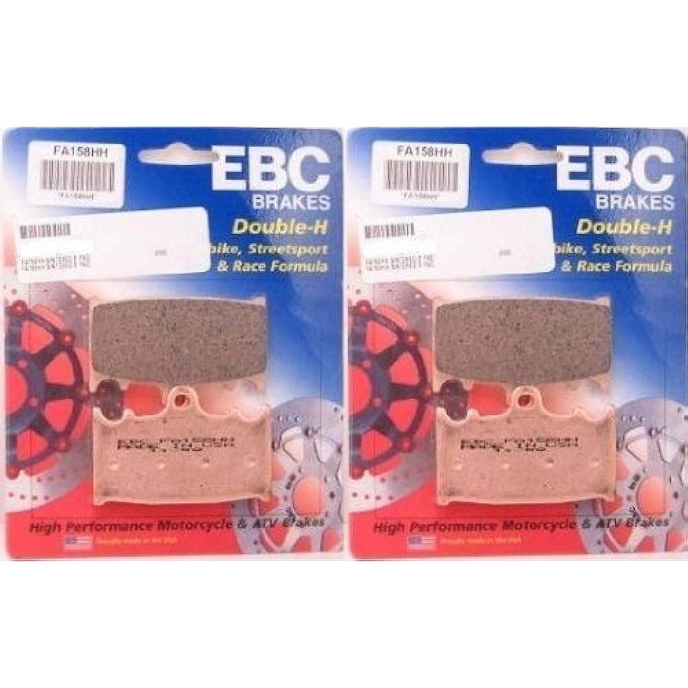 EBC Sintered Double H Front Brake Pads (2 Sets) for Both Calipers 2009-2013 Kawasaki VN1700 Vulcan 1700 Voyager FA158HH