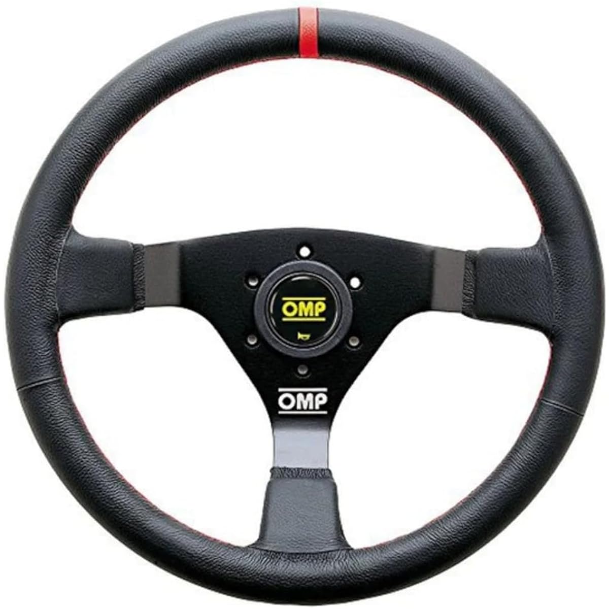 OMP/o-emupi- WRC (daburua-rusi-) Black Leather/Black Spokes (Red Line) 35 od1980nr