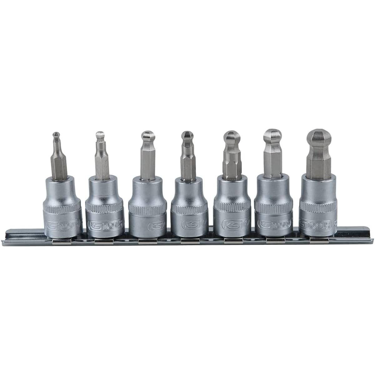 KS TOOLS 3/8" Bit socket set hexagon with ball end 7 pcs 911.3922