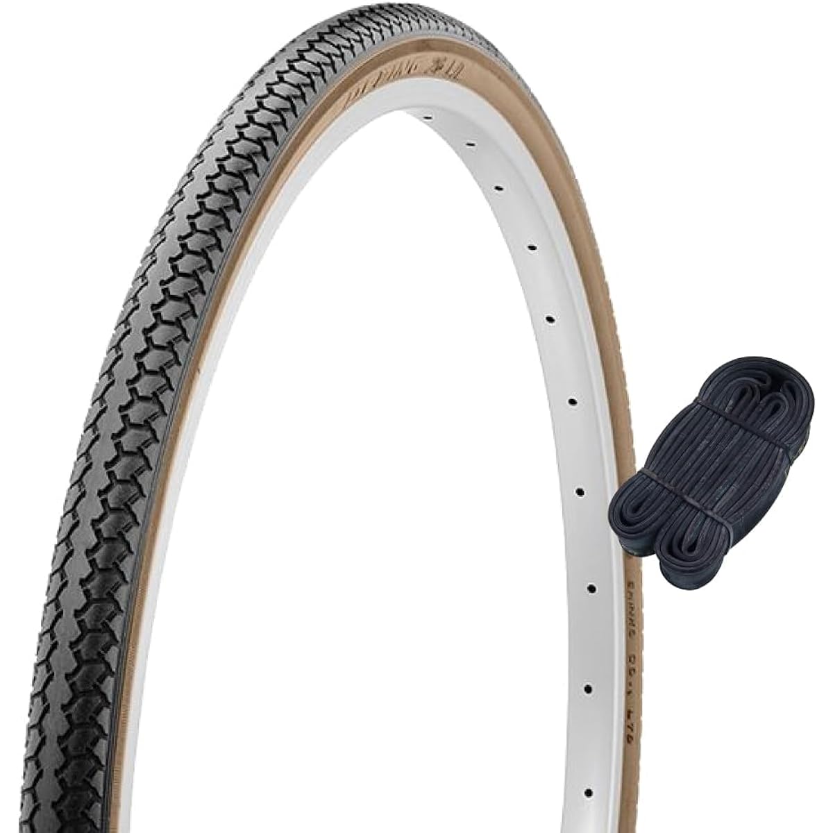 Shinko 27 inch bicycle tire 1.5mm extra thick tube set DEMING L/L 27×1 3/8 Black/Brown W/O SR078 60189