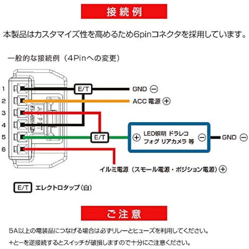 Toyota/Daihatsu exclusive LED on/off switch with harness