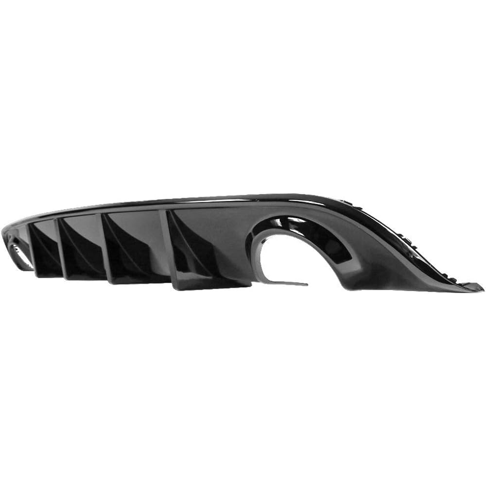 IKON MOTORSPORTS Rear Bumper Lip Diffuser 2015-2023 DODGE CHARGER SRT compatible glossy Black V3 Style Spletter Spoiler