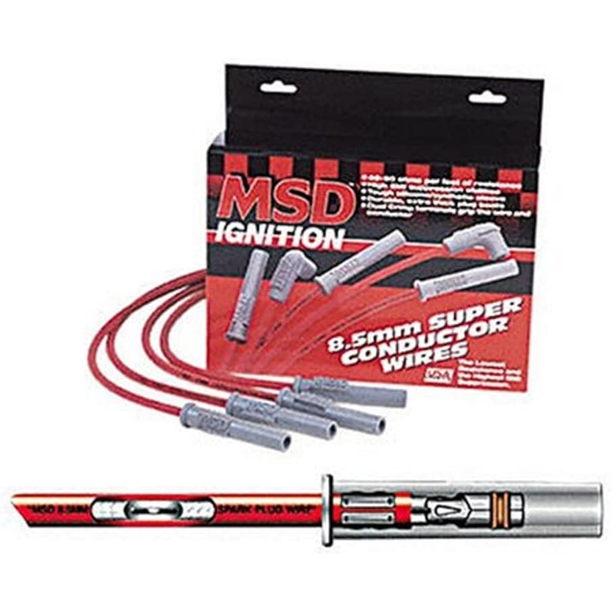 MSD 31189 8.5mm Super Conductor Spark Plug Wire Set