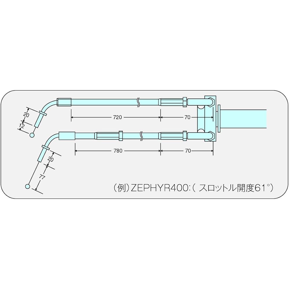 POSH Motorcycle Supplies Repair Cable (Pull & Return) Set ZEPHYR400 | ZEPHYR400χ | ZEPHYR750 | ZEPHYR1100 | ZRX400 | ZRX1100II | ZRX1200R/S | ZZR1100(D) 000234-31