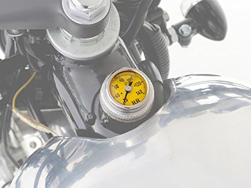 Daytona KEDO Motorcycle Oil Temperature Gauge SR400/500 (78-21) RR Dipstick Thermometer White Panel 93260