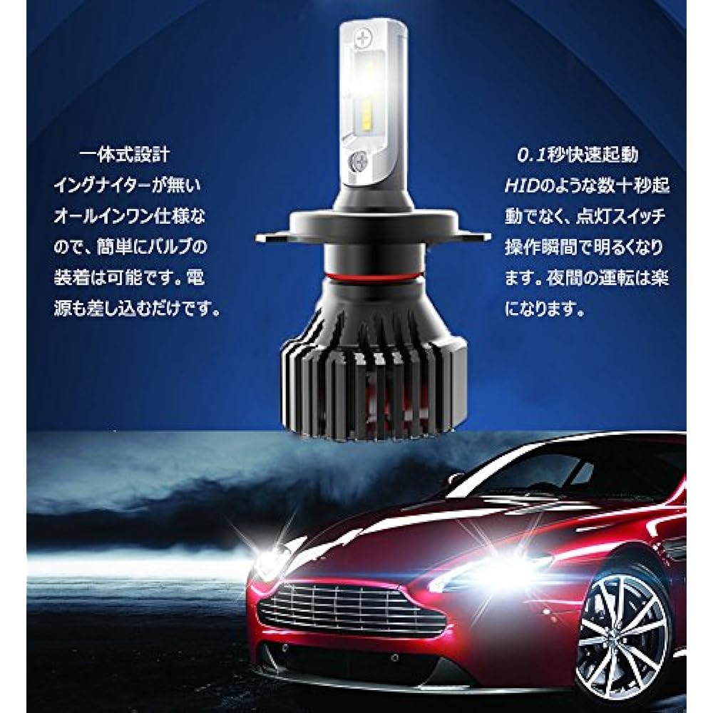 E-AUTO FUN Genuine HB3 vehicle inspection vehicle LED headlight integrated type 30WX2 600LMX2 6500K DC12/24V LUMILEDS ZES chip (2nd generation) 2-year warranty LM-T830WSDHB3