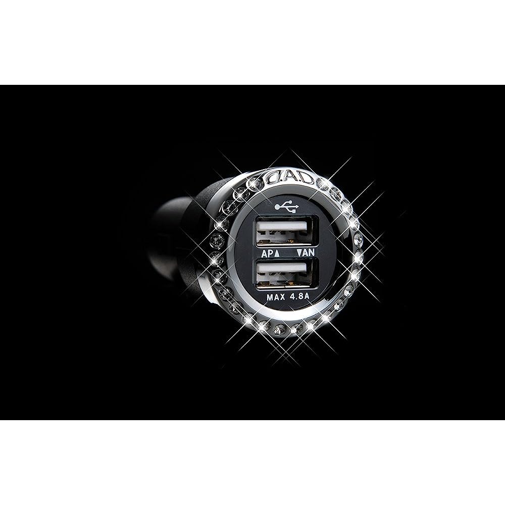 Garcon DAD Dual USB Socket 4.8 (12V Only) USB Total Maximum Output 4.8A Crystal SB089-01 D.A.D