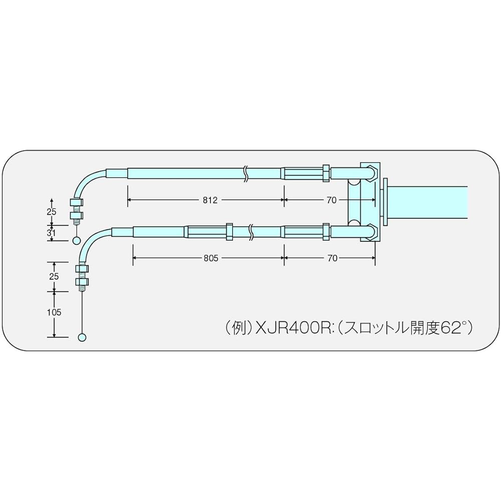 POSH Motorcycle Supplies Slim Slim Line High Throttle Kit Gold XJR400/R/S | XJR1200 | XJR1300 | FZ400 060567-G1