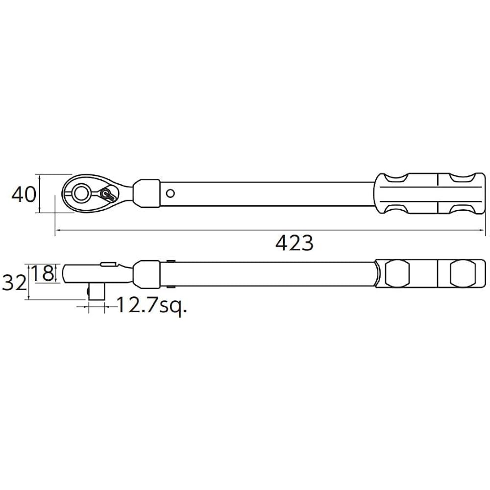 Kyoto Machinery Tools (KTC) 12.7mm (1/2 inch) Wheel Nut Torque Wrench WCMPA108