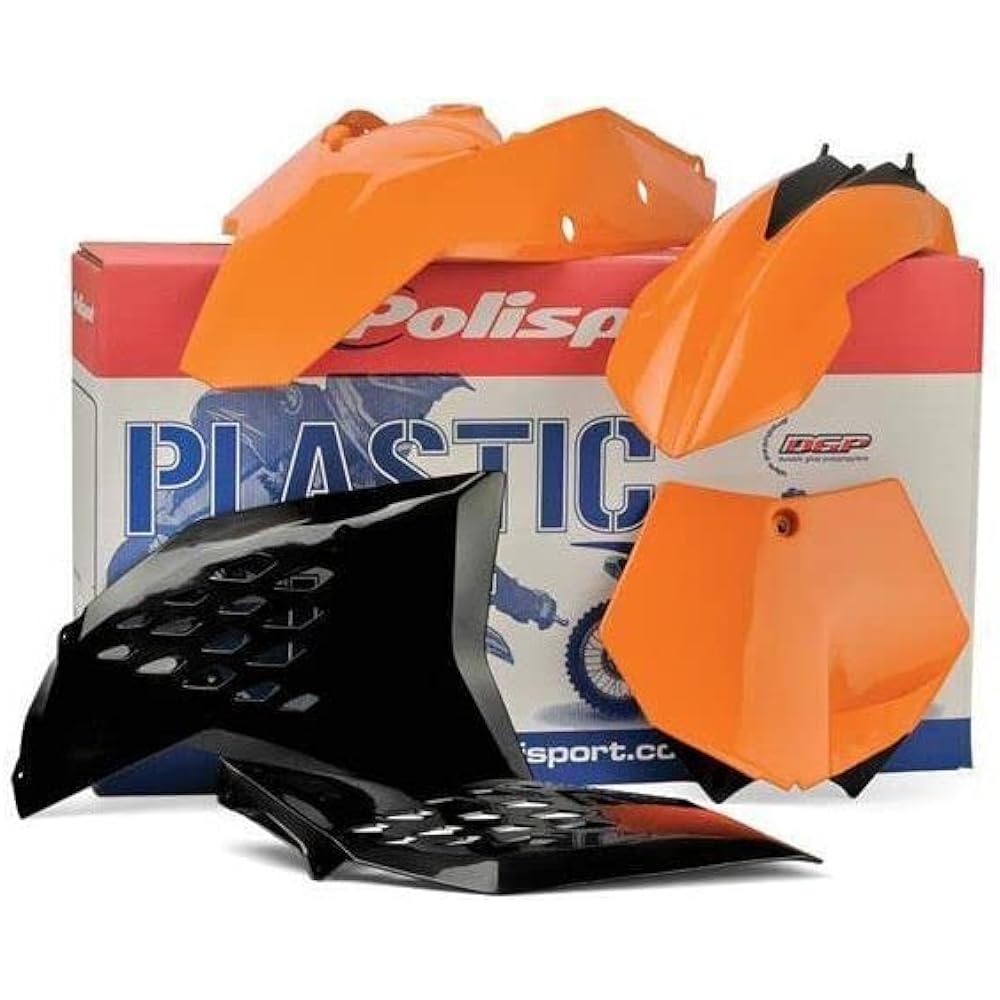POLISPORT PLASTICS Kit Orange KTM EXC SX 05-07