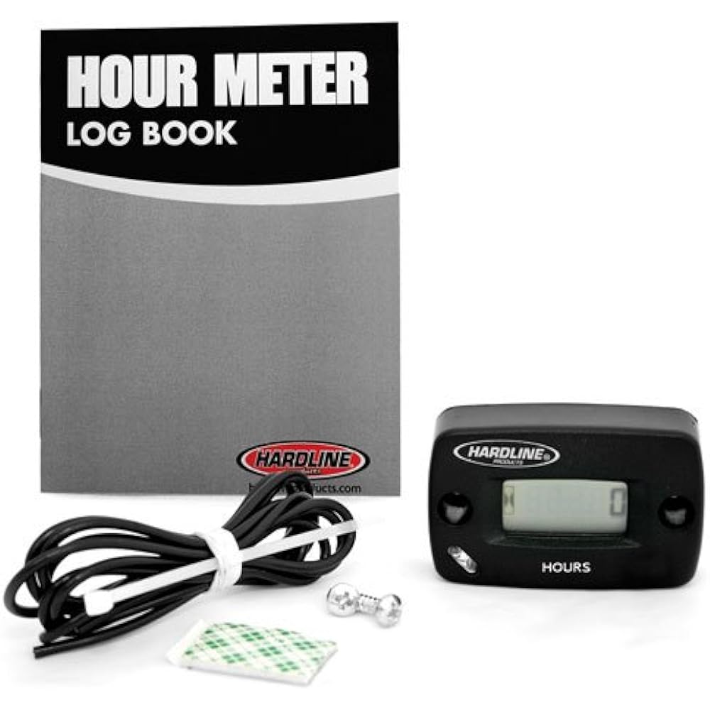Hardline Products HR-8063-2 Hours Meter Black