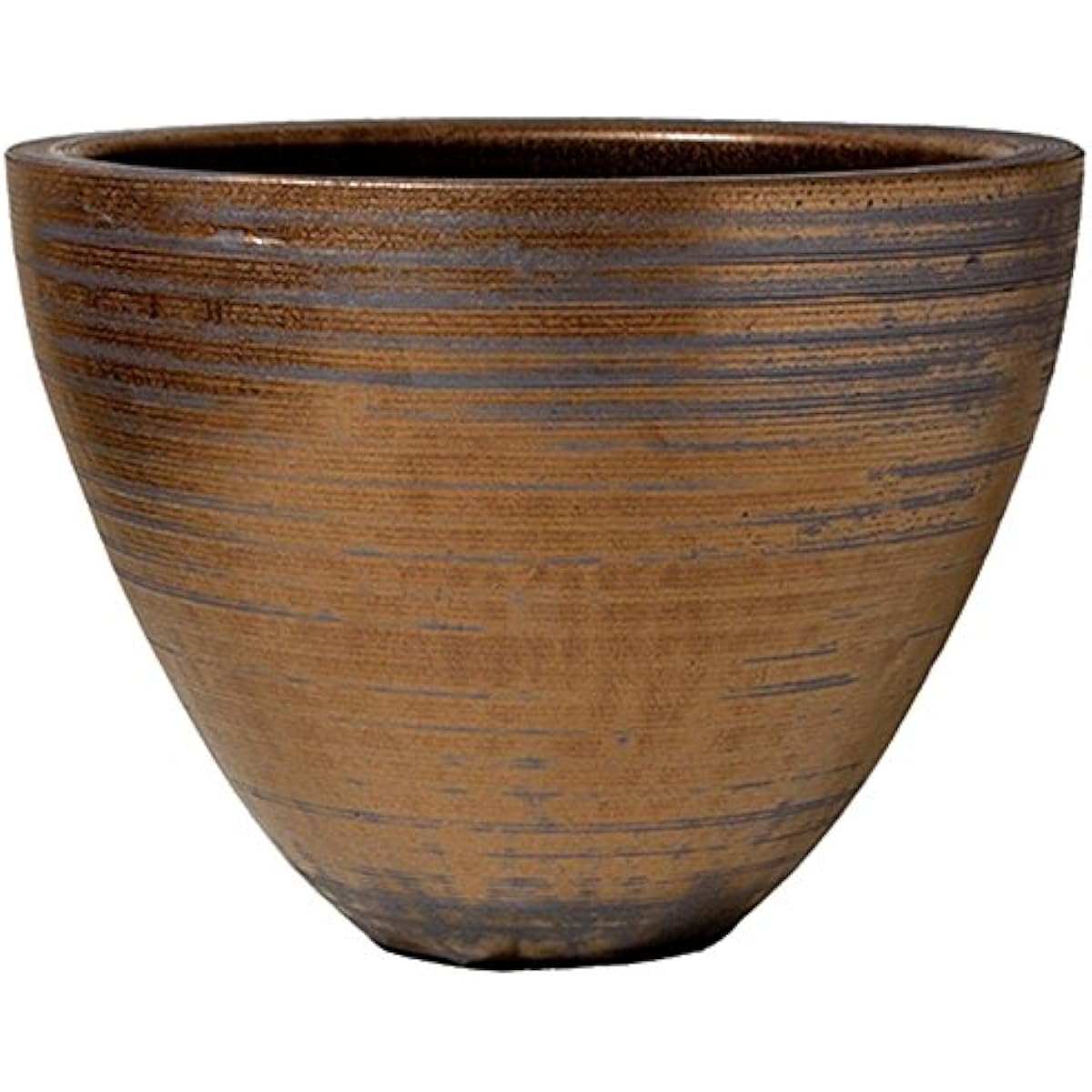 Plus Garden Flower Pot Cover Nest Middle Φ390mm No Bottom Hole Gold Shigaraki Ware 401-05