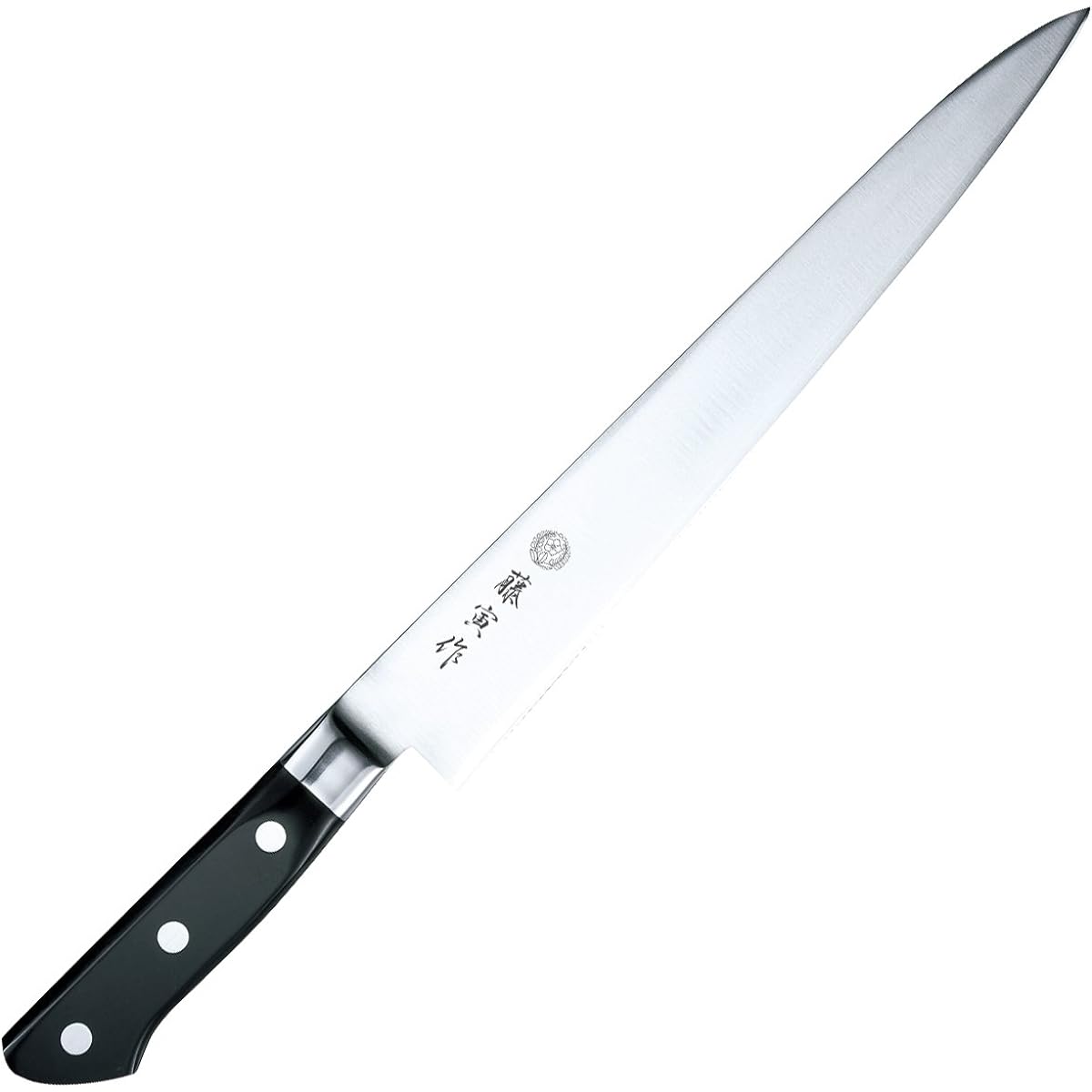 Hogdseirrs Fujitora Sujihiki 270mm Made in Japan Cobalt Alloy Steel Double Edge Cuts a Mass of Meat Along the Lines DP Cobalt Alloy Steel Split with Base FU-806