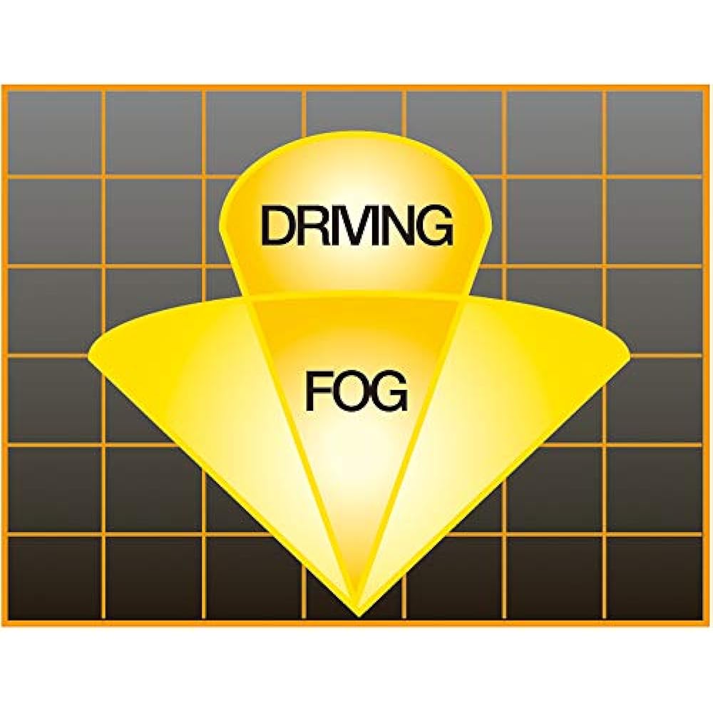 IPF Fog Lamp Halogen H4 Round Diameter 200mm Hi/Lo Switching Yellow 12V Set of 2 Driving/Fog Light Distribution Switching Yellow Lens Plated Body Off-road S-9M51