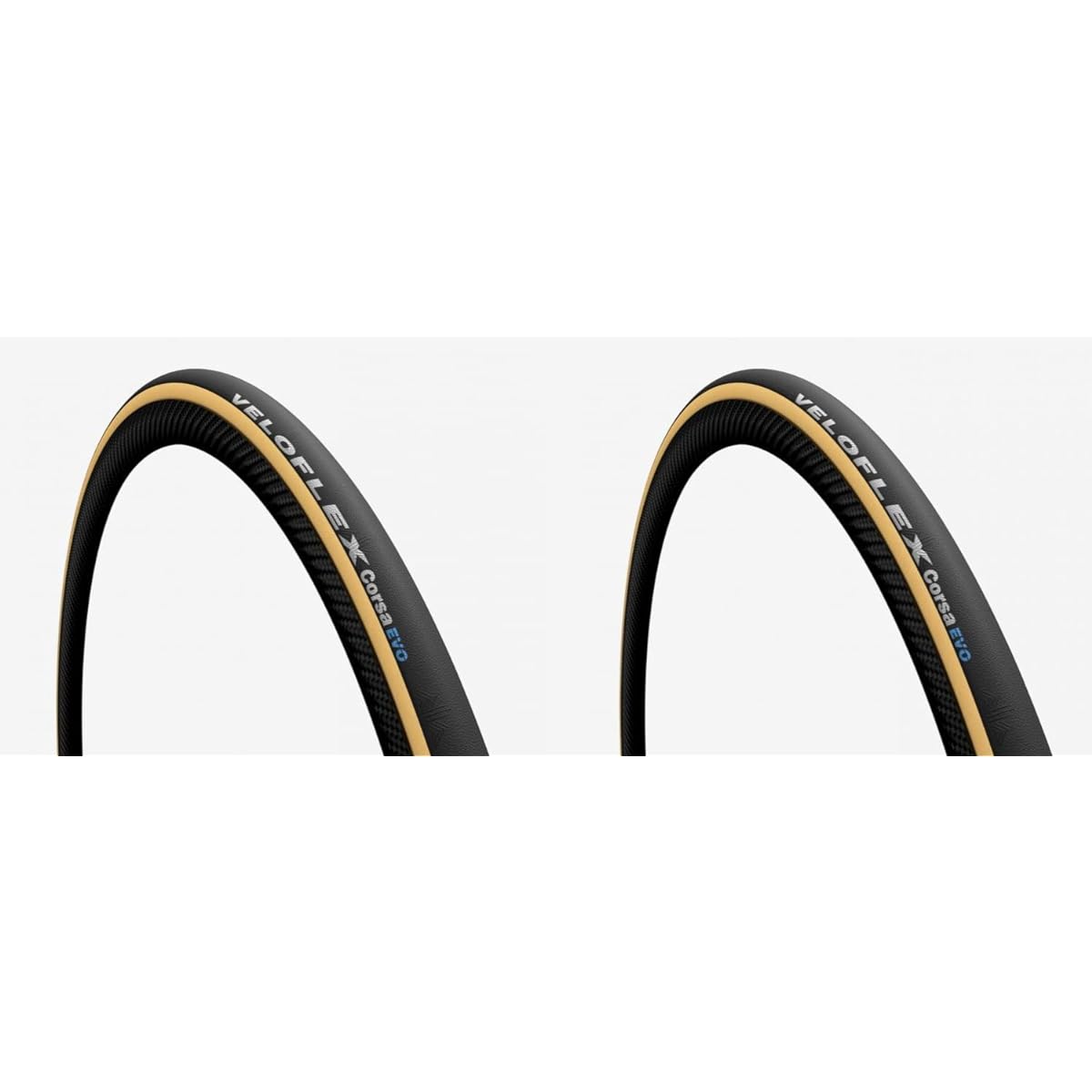 Veloflex Corsa Race 700×25C WO Clincher Set of 2 (Black/Beige Side)