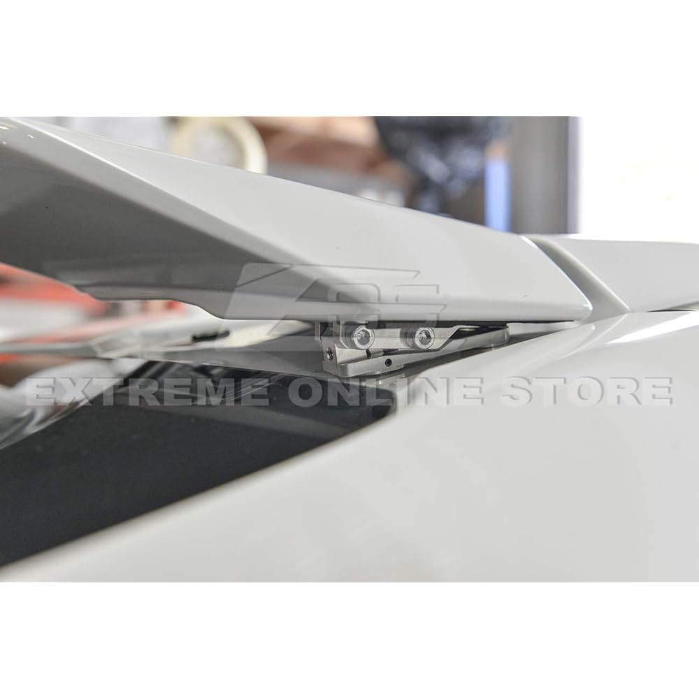 Replacement for Honda Civic Hatchback Model since 2016 | EOS Alumite Silver Reaf Wing Spoiler Riser Extender Kit