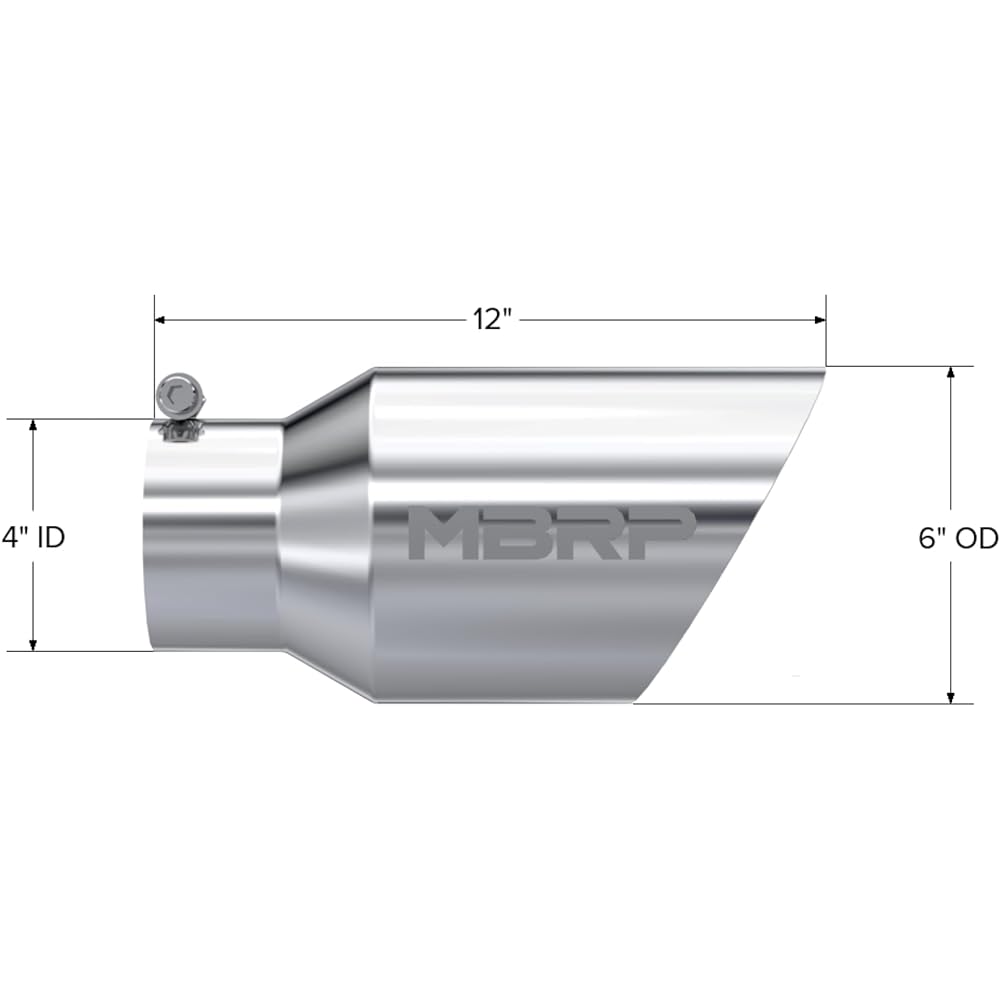 MBRP T5072 6 inch dualwall angle exhaust chip (T304)
