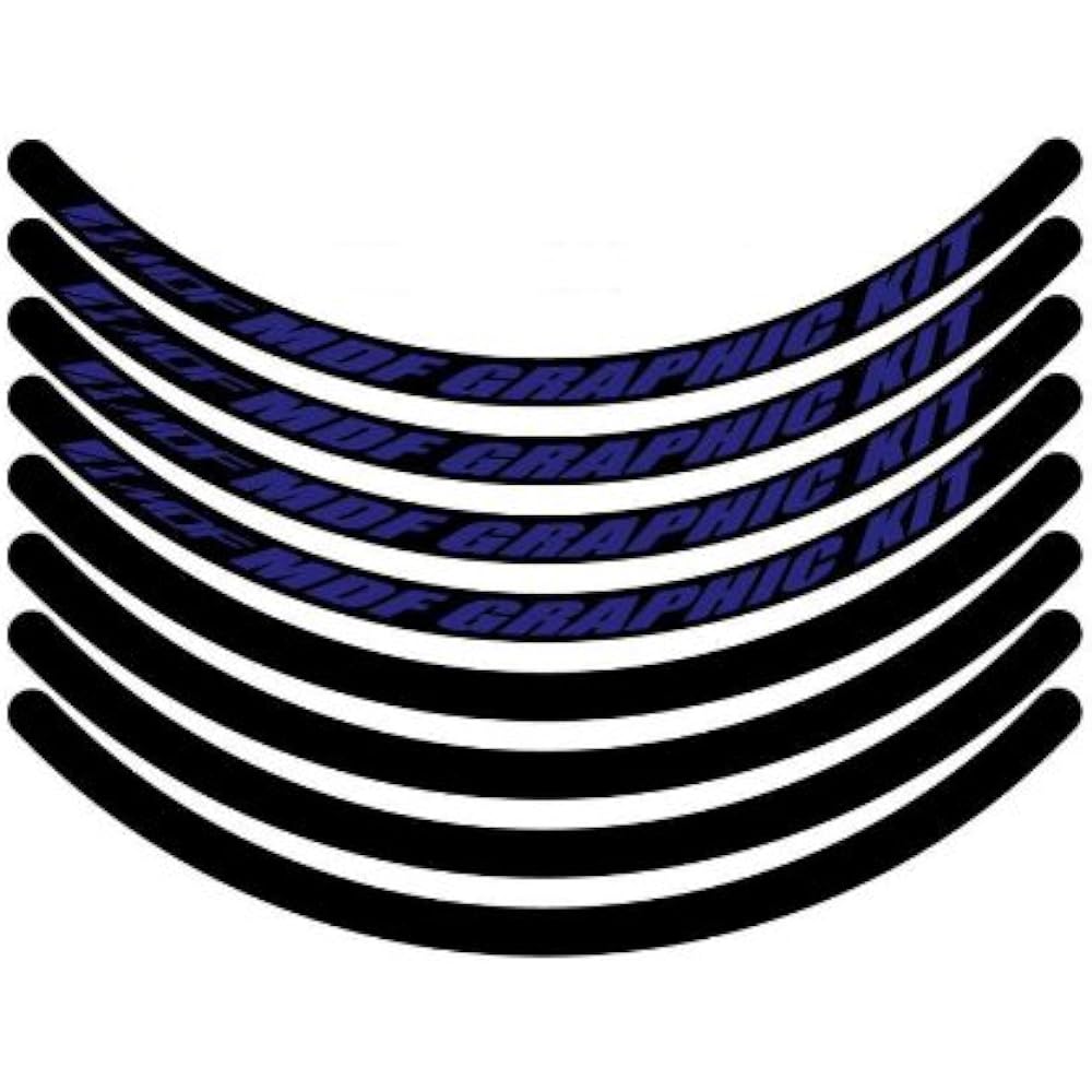 MDF Off Rim Stripe Black Base Red Letters 13mm Width 21 inches OFFRIM-13M-BKRD-21