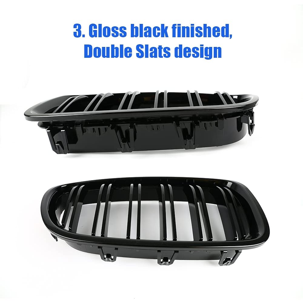 Supports Kidney Grill BMW 5 Series F10 F18 M5 for Sportuli Front replacement (gloss black)