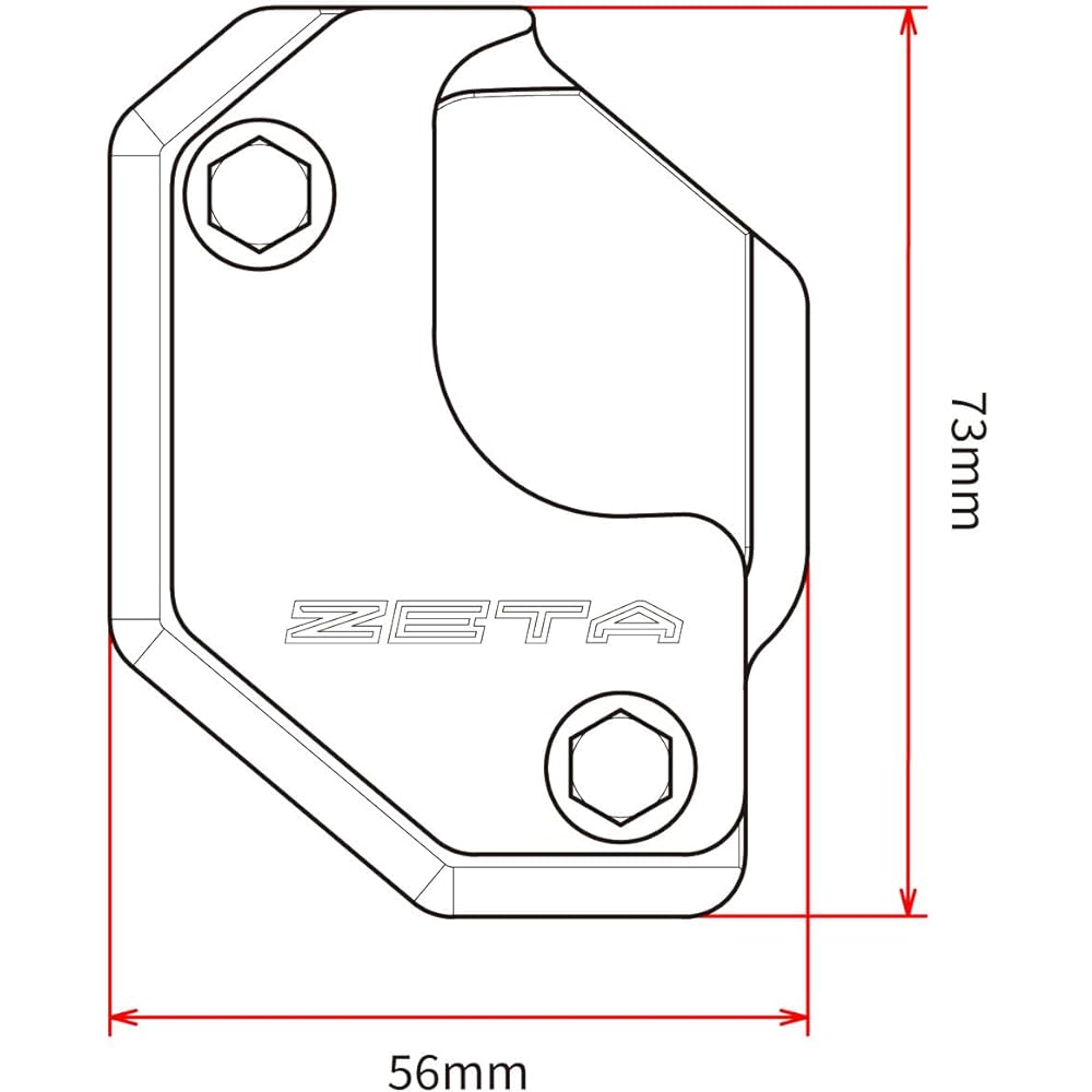 ZETA Side Stand Extender Cross Cub 110 '18-21 Compatible with genuine stand only ZE56-6010