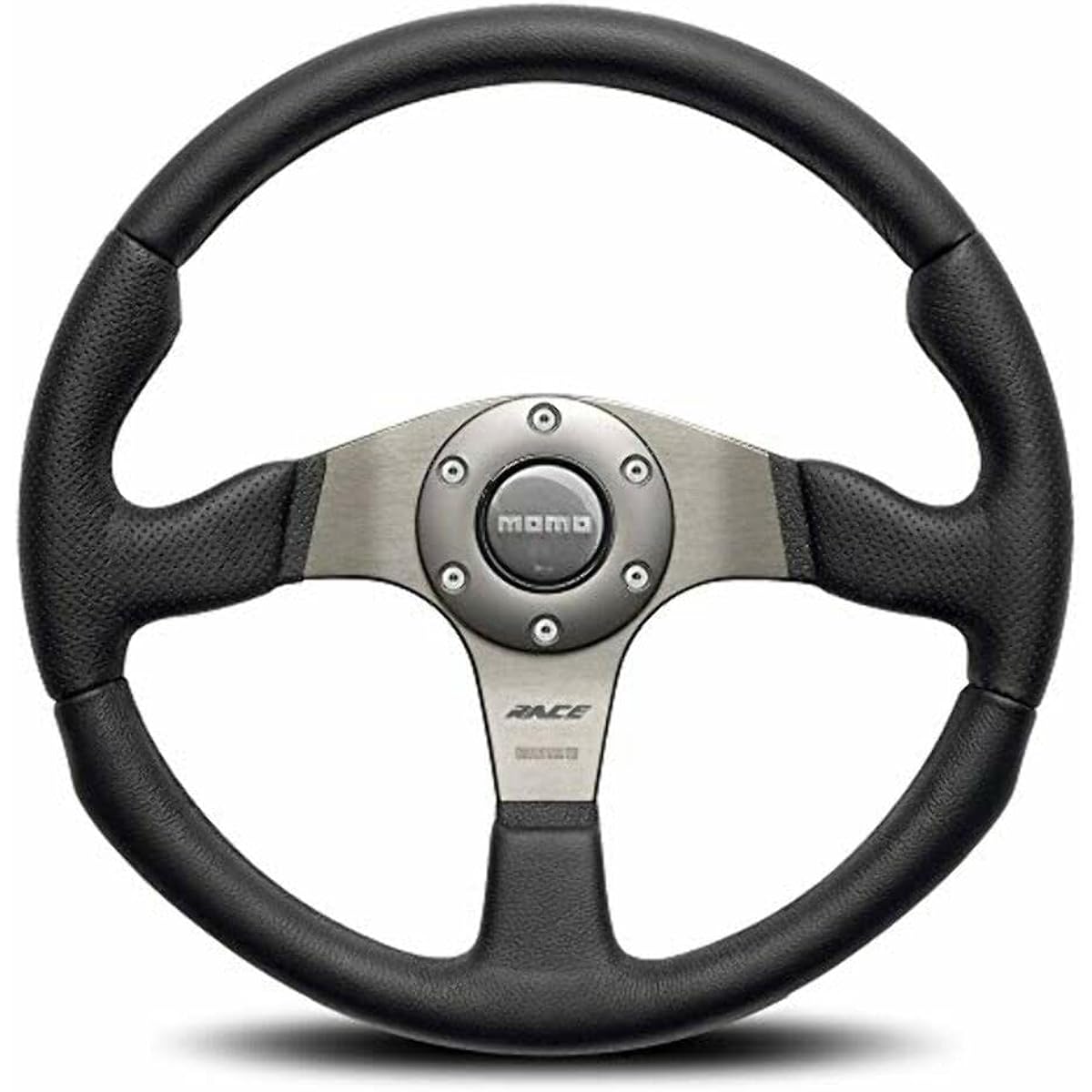 MOMO Motor Sports Race Street Handle Black Leather/Air Leather 350mm -RCE35BK1B