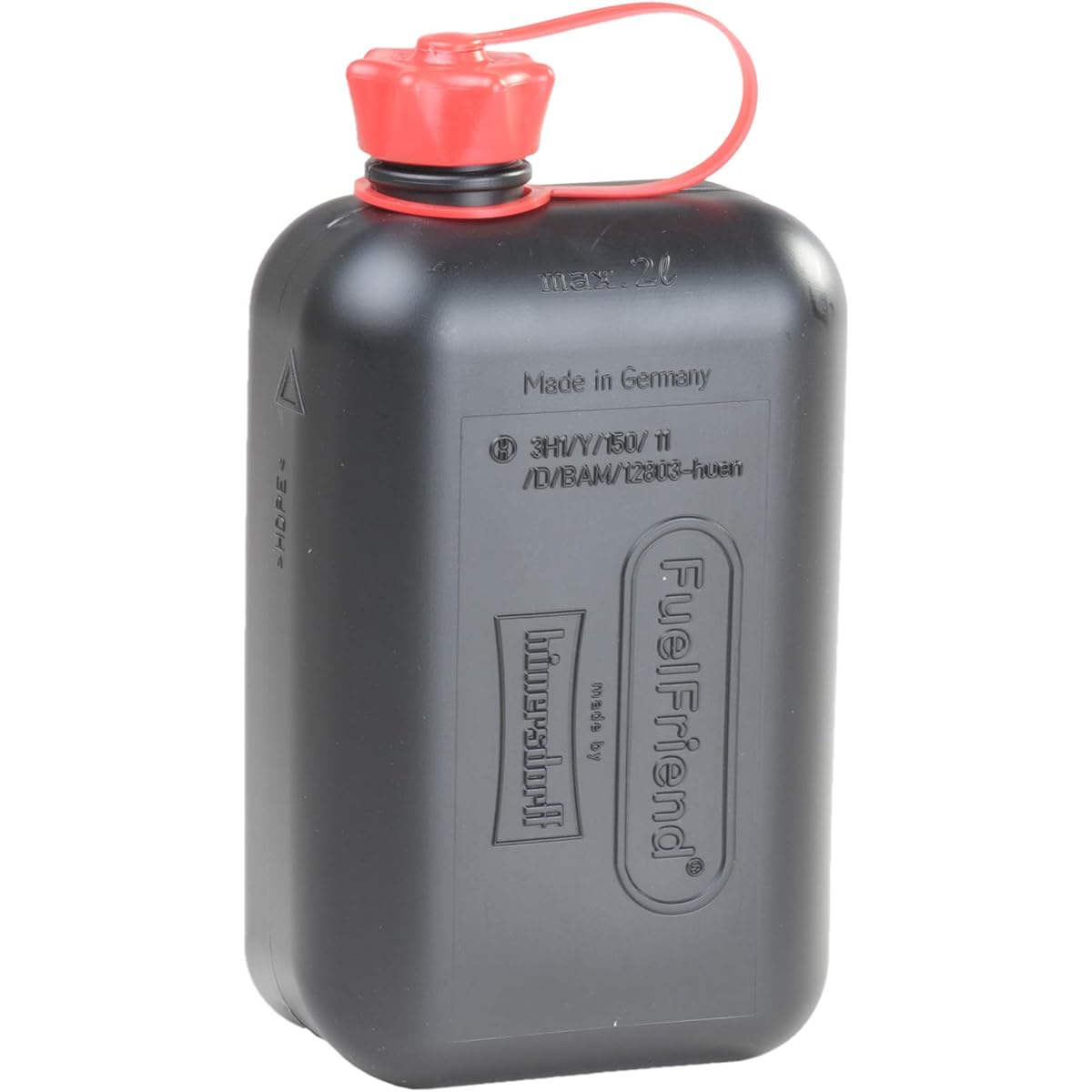 Hunersdorff Fuel Tank Reliable Genuine Polytank Fuel Can Friend 2L Water Tank Fuel White Gasoline Kerosene Tank Canister Camping (black)
