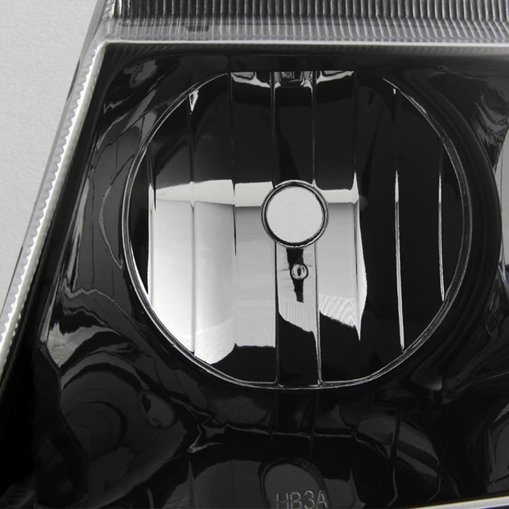 Jeep Grand Cherokey OE replacement Black headlight driver/passenger seat Amber head lamp pair