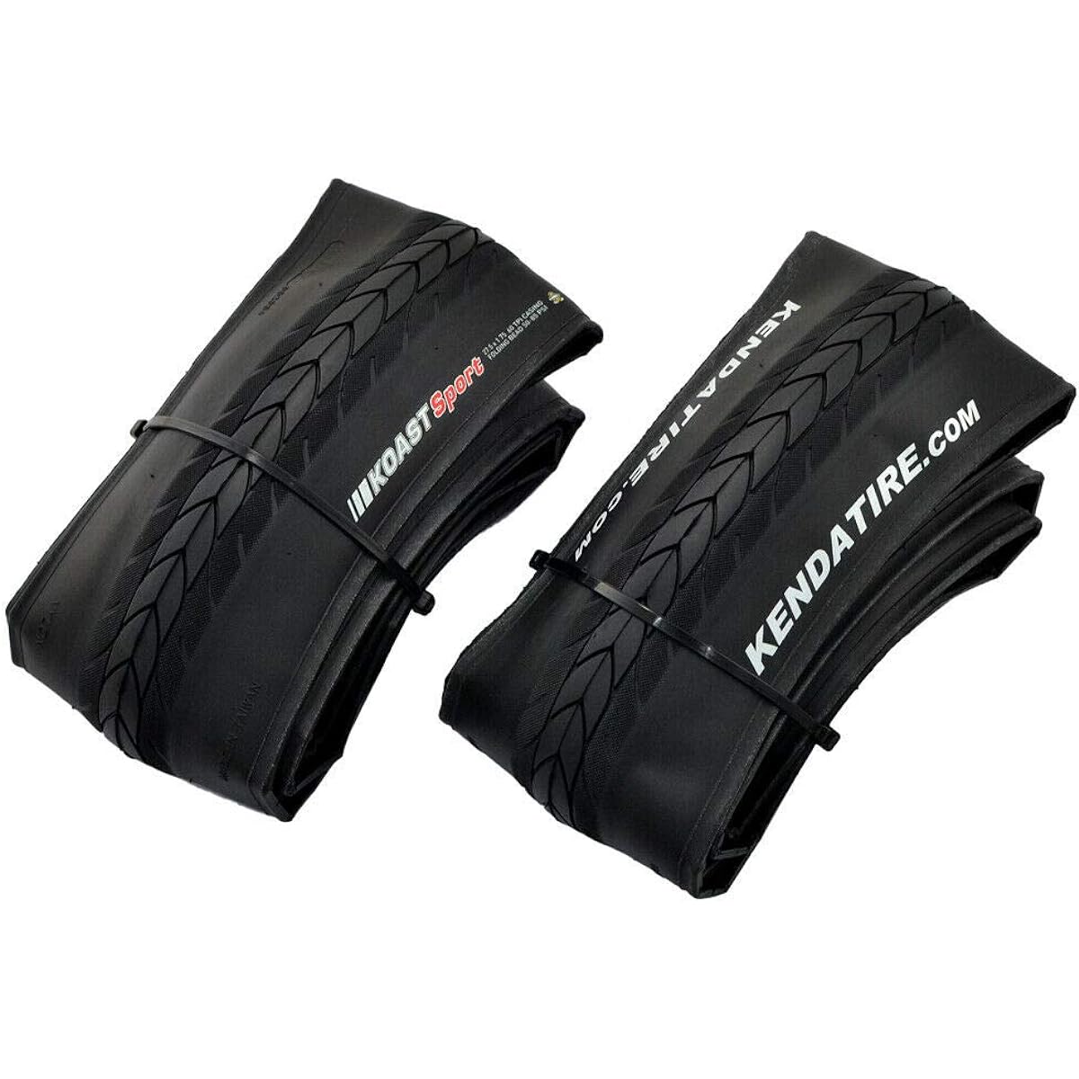 KENDA K1082 KOAST Sport 27.5" 650B 27.5x1.75"(45mm) 50-85PSI 60TPI Folding Tire, Black, 2 Tire, KD2208