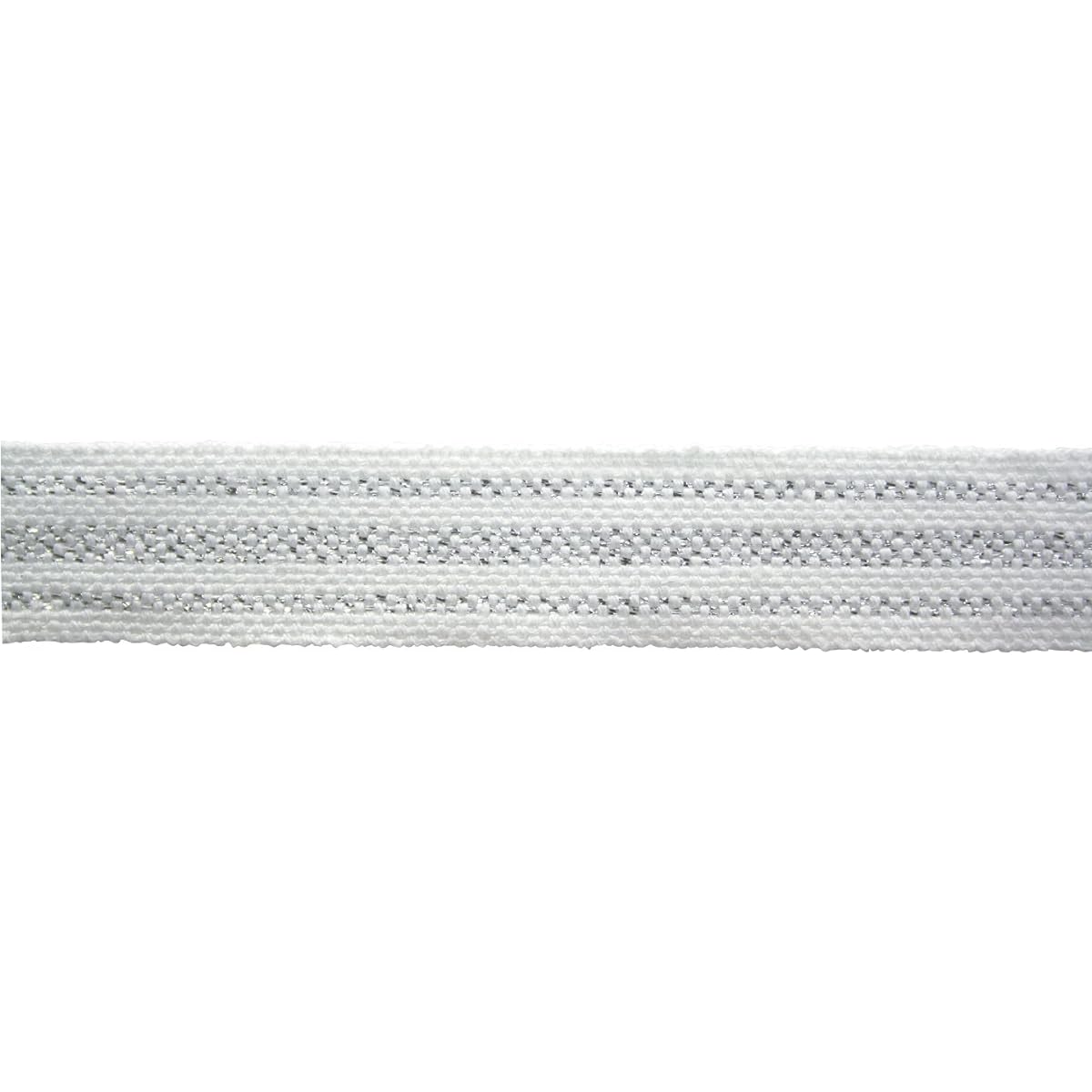 Tokyo Ribbon Linen Metallic Line 2 Silver 17mm×20m