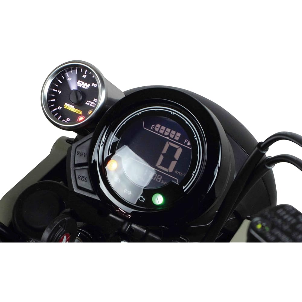Special parts Takegawa φ48 small DN tachometer 12500rpm with rev indicator Monkey 125 (JB02) 05-05-0080 Stainless steel/black