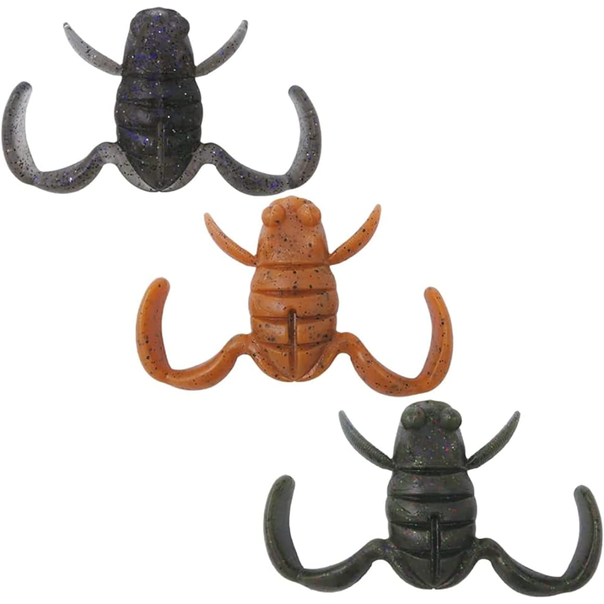 Bottom Up Worm Scooper Frog Daddy Dark Cinnamon Blue Flake