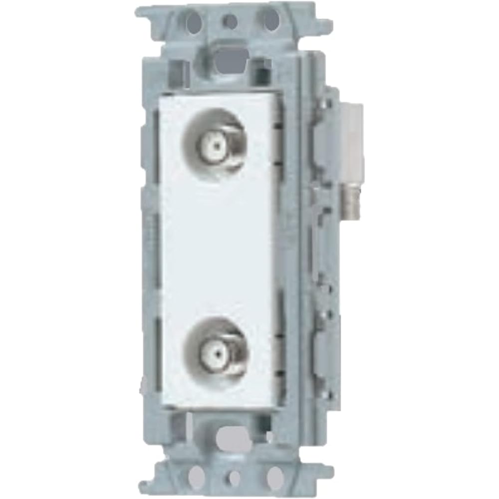 Panasonic Cosmo Series Wide 21 Recessed High Shield TV Outlet for 2 Terminal Terminal White WTF4475W