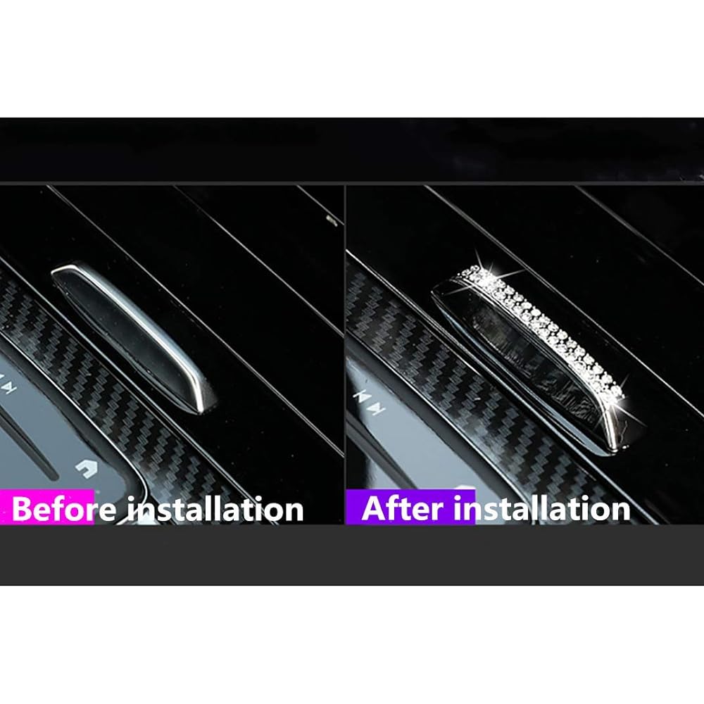 HAILWH Glittering interior accessories Mercedes-Benz 2019-2022 A Class CLA B class remodeled Rhinestone Crystone Accessories Uplike Cover (Central Decorative Strip 1/piece)