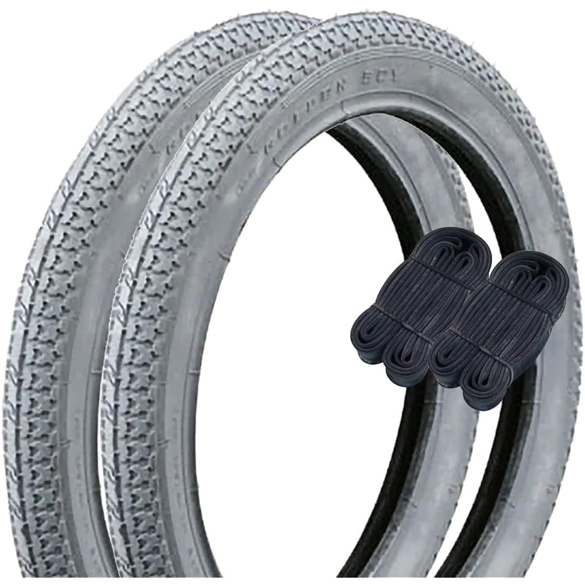 Shinko 14 Inch Wheelchair Tire Tube Set of 2 Each Pair Roll Wheelchair Tire 14 x 1.50 Gray H/E SR165 60295 Bicycle