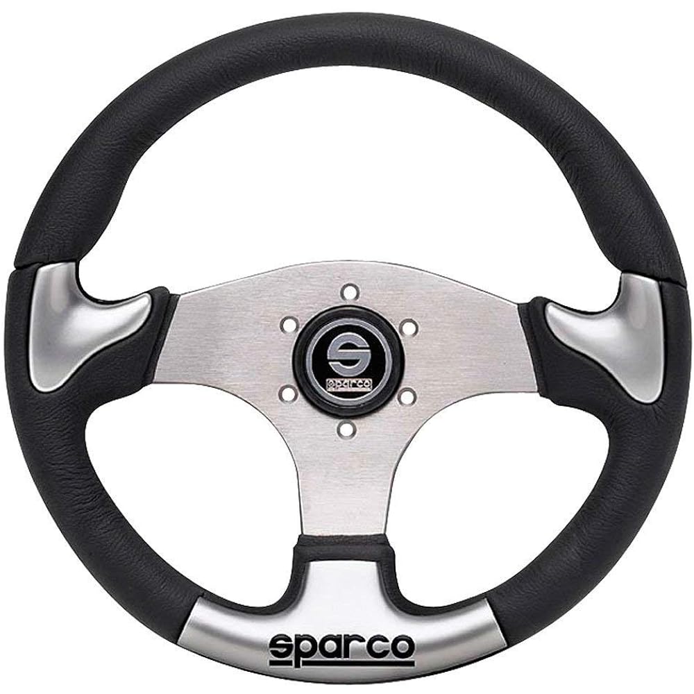 Sparco/Sparco P222 Black (Silver Insert)/Silver Spoke