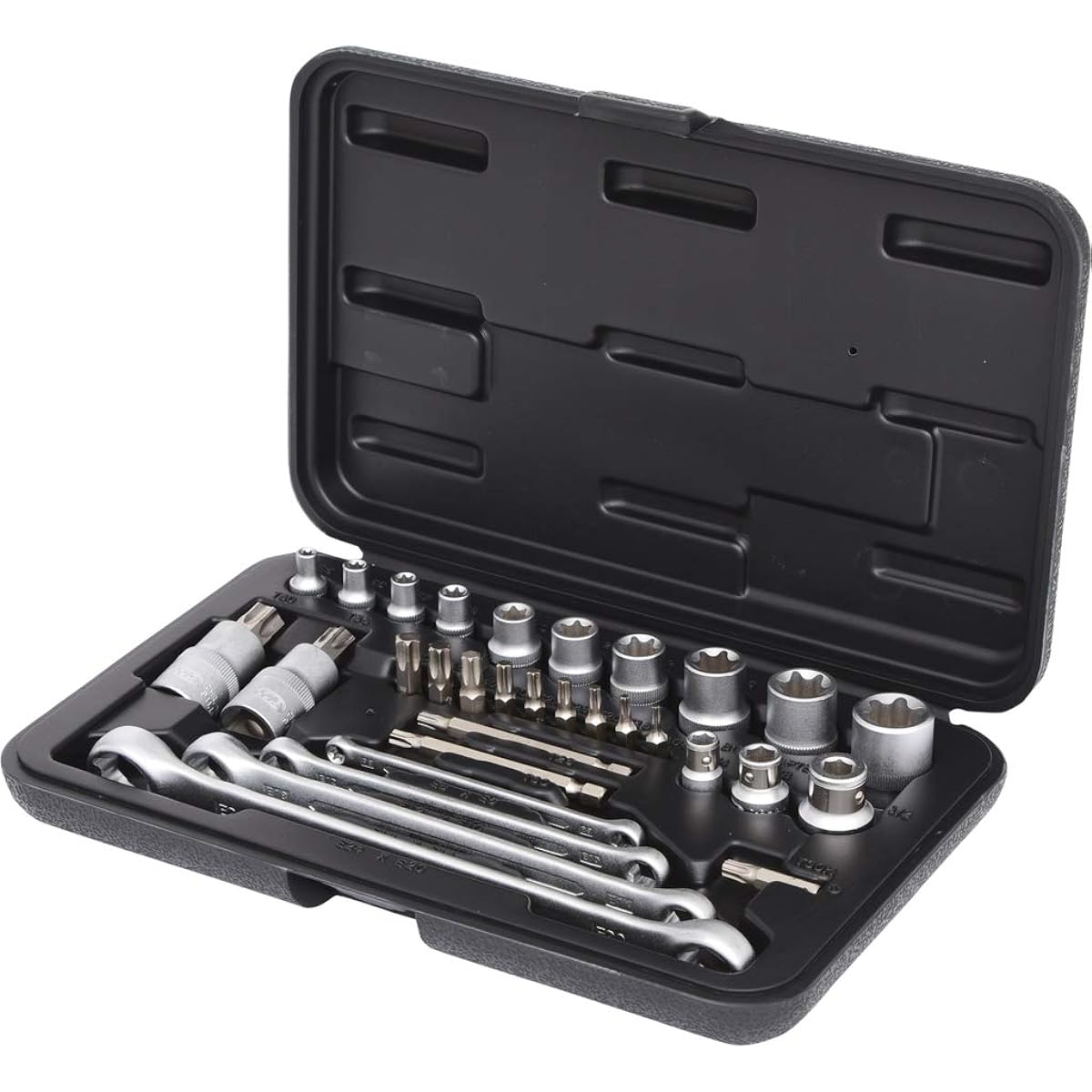 KS TOOLS 1/4"+3/8"+1/2" TX-Socket set 31 pcs 911.4302