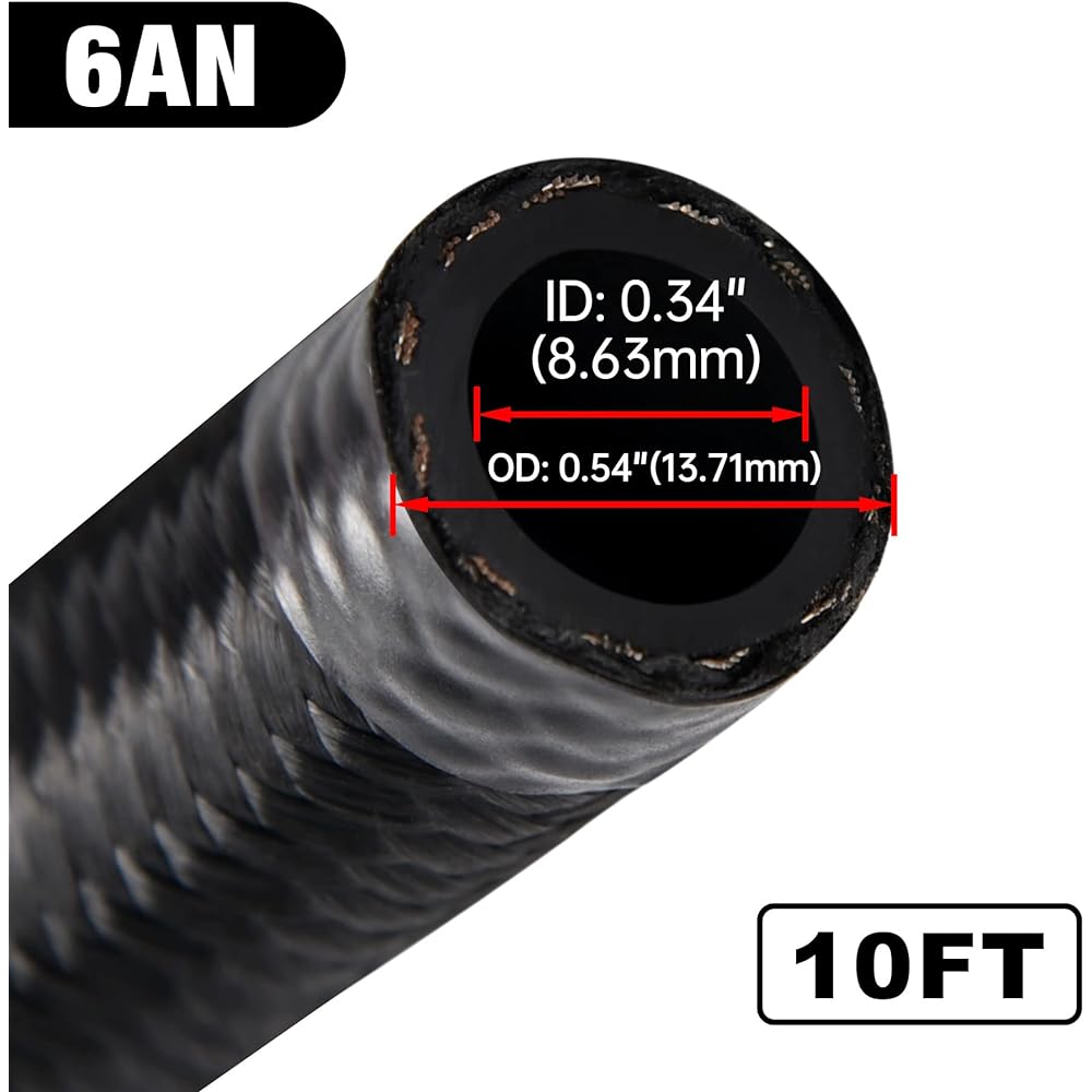 EVIL ENERGY 6an fuel line an6 edition fuel nylon CPE 20 feet black