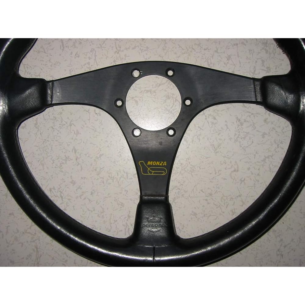 personal BLITZ Smooth Leather Red Stitching/Black Spoke 13.8 inches (350 mm) Steering Ring P076