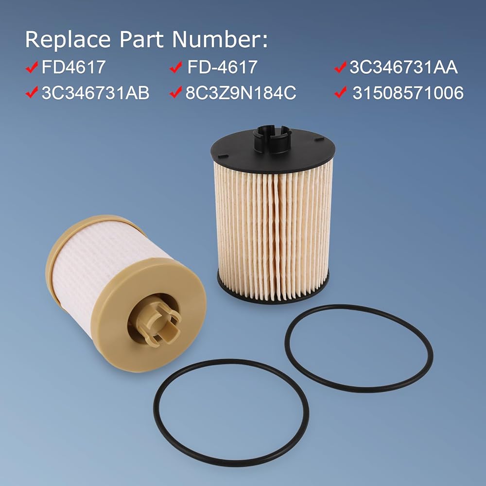 DICMIC Fuel Filter 2008-2010 Ford F250 F350 F450 F550 Super Duty 6.4L Diesel Engine replacement # FD-4617 3C346731AA 3C346731AB
