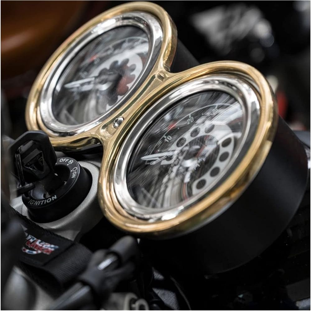 Motone Meter Cover T100 T120 Speed Twin 1200 Thruxton R/RS Brass SPEED CUFF MMU582